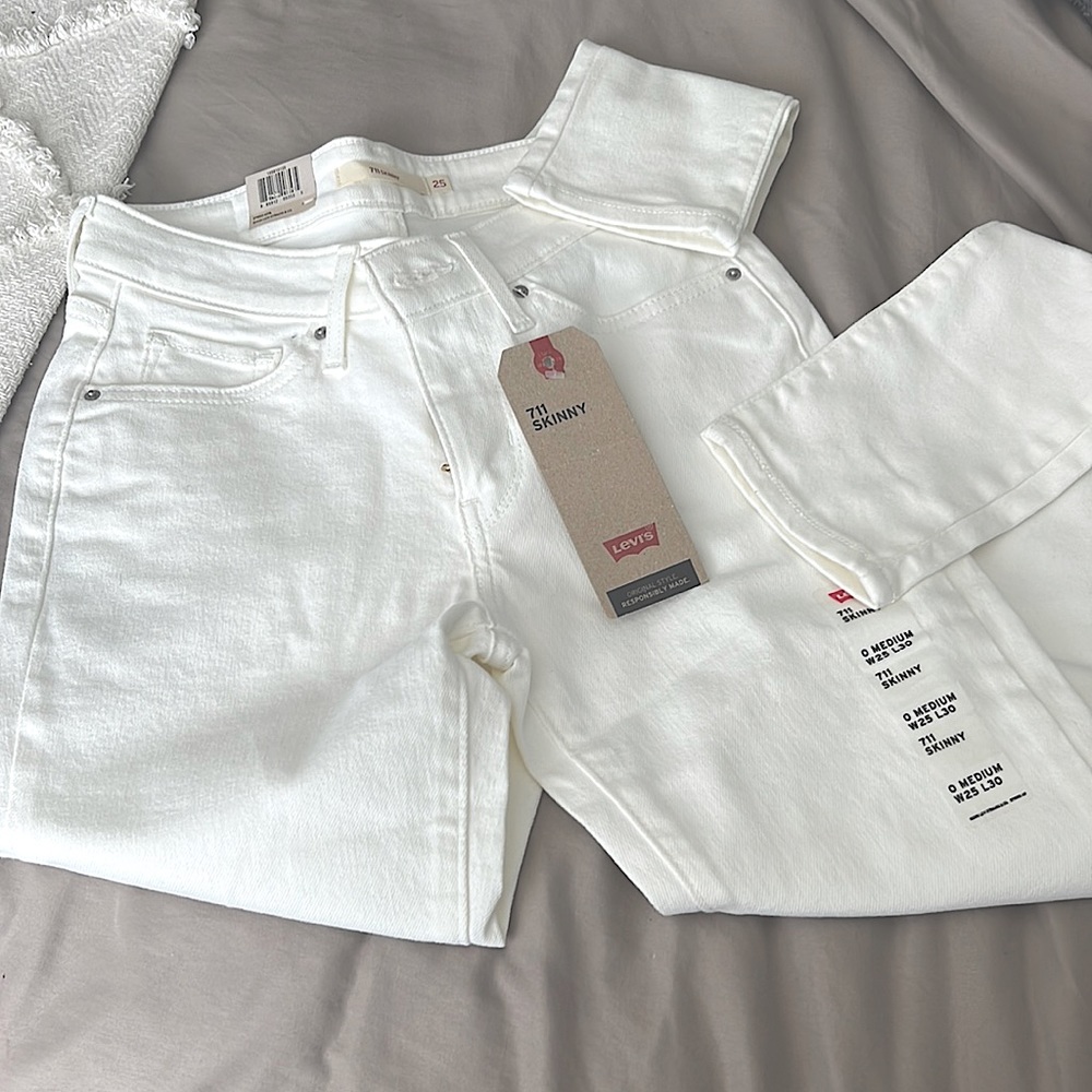 Brand new 711 skinny women’s white